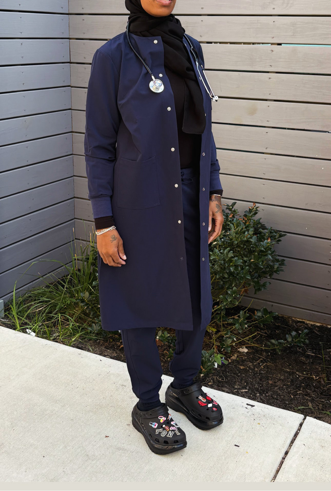 2pc Scrub Pants Set Navy Blue