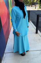 Load image into Gallery viewer, 2pc Scrub Set long sleeve shirt w/skirt
