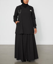 Load image into Gallery viewer, 2pc Scrub Set long sleeve shirt w/ skirt
